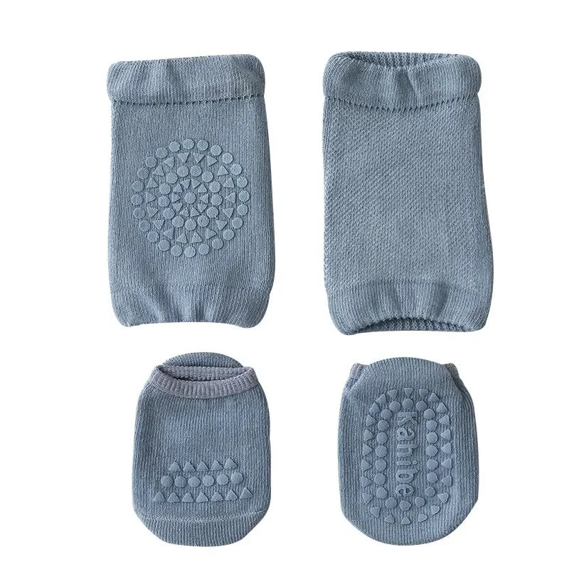 Wellichor™ Baby Knee Pad Socks – Non-Slip Crawling Set for Boys & Girls