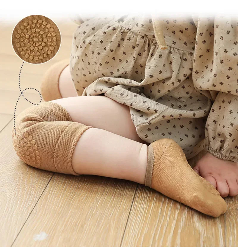 Wellichor™ Baby Knee Pad Socks – Non-Slip Crawling Set for Boys & Girls