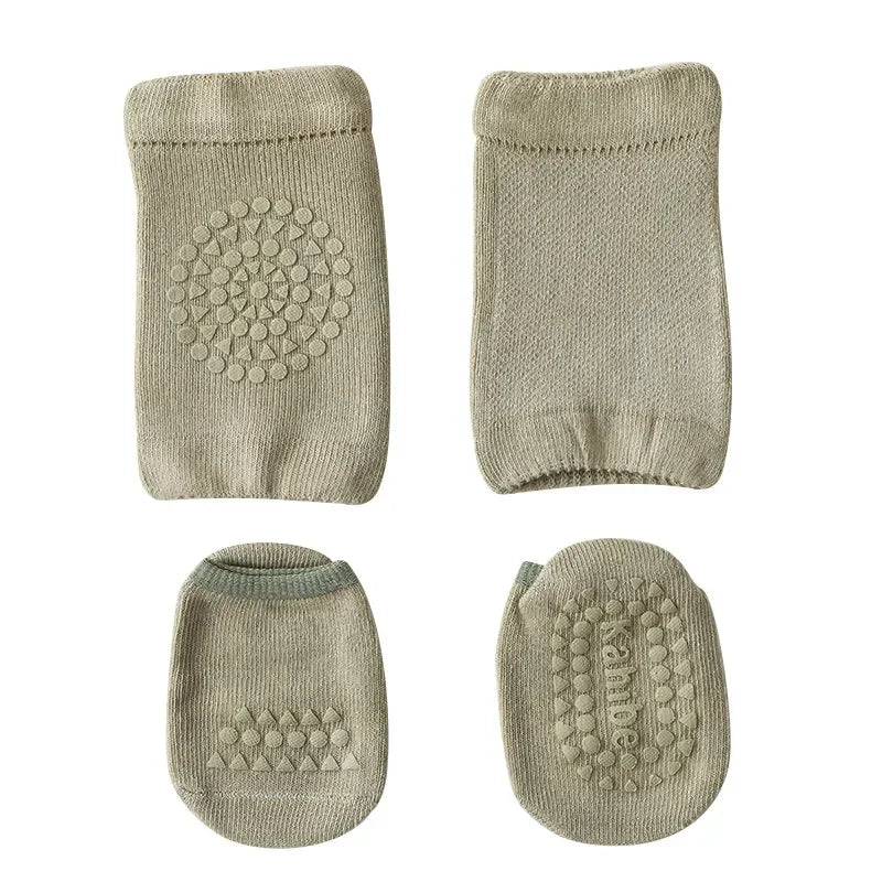 Wellichor™ Baby Knee Pad Socks – Non-Slip Crawling Set for Boys & Girls
