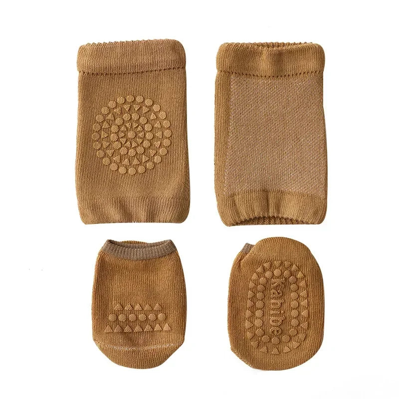 Wellichor™ Baby Knee Pad Socks – Non-Slip Crawling Set for Boys & Girls