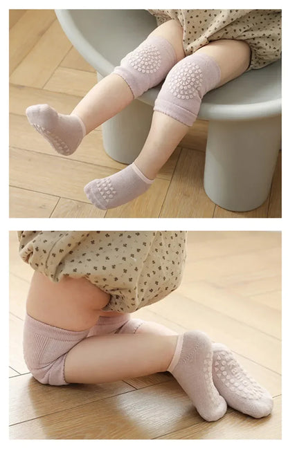 Wellichor™ Baby Knee Pad Socks – Non-Slip Crawling Set for Boys & Girls